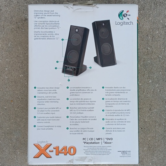 Logitech X 140 - PC multimedia speakers - 5 watt RMS  Stereo Speaker System - Picture 8 of 12